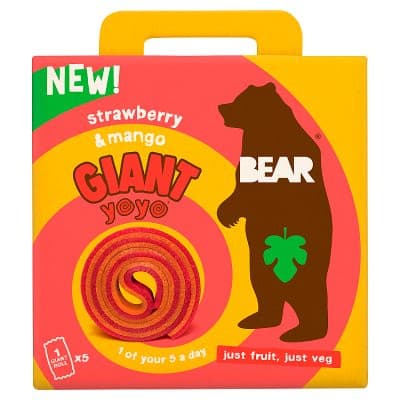 Bear Giant Yoyo Multipacks Strawberry & Mango  20g