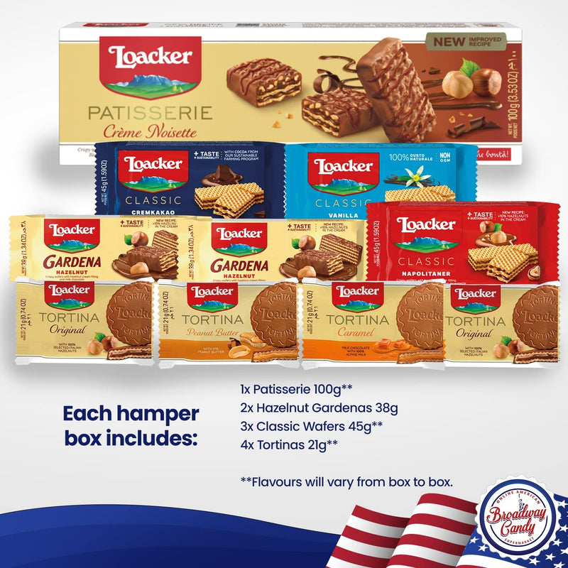 Loacker Hamper | Chocolate Wafer Variety by Broadway Candy