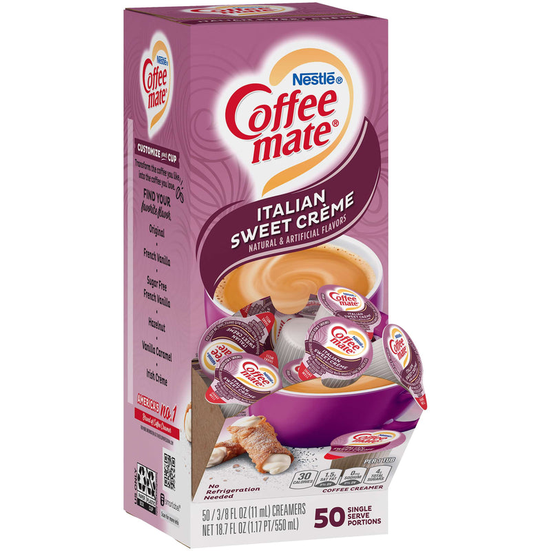 Coffee Mate Liquid Italian Sweet Creme Flavor Liquid Creamer  50 x 11ml