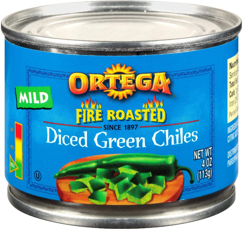 Ortega Fire Roasted Mild Diced Green Chiles 113g