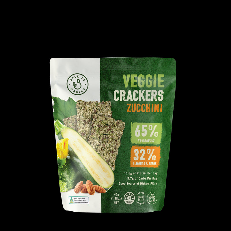 Back to Basics Veggie Crackers Zucchini Almond 45g