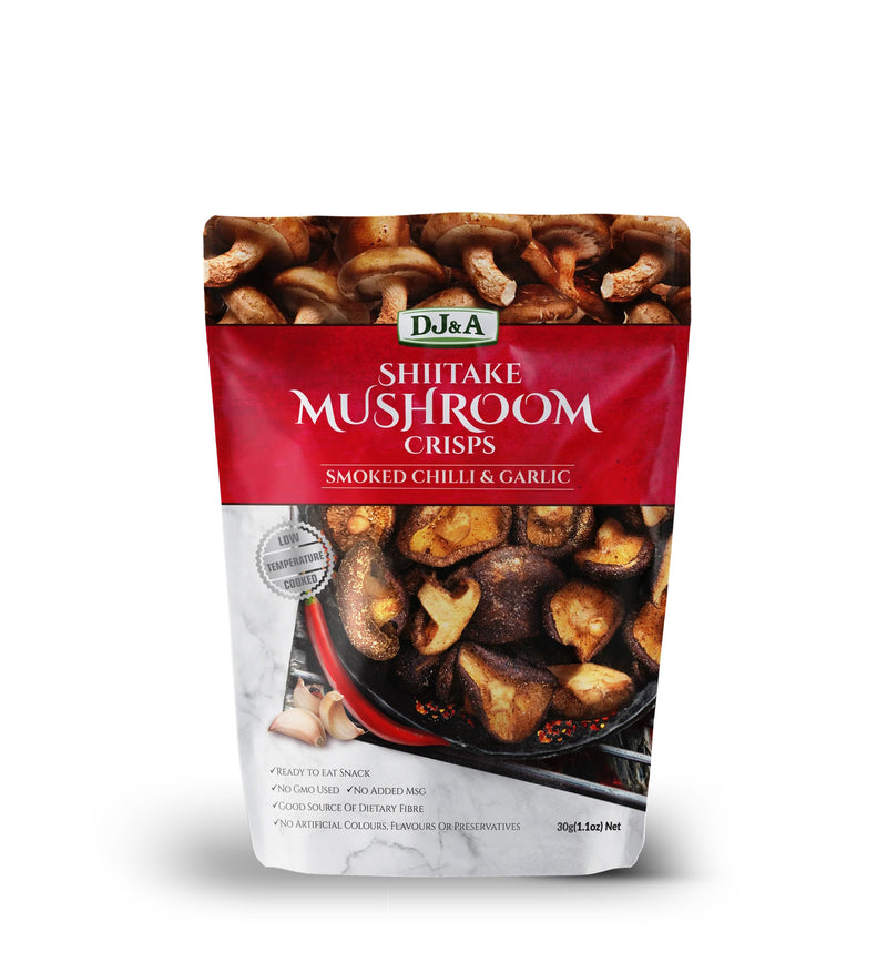 DJ & A Shiitake Mushroom Crisps Smoked Chilli & Garlic 30g