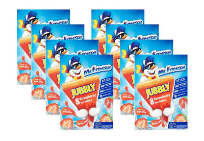 Jubbly Strawberry Ice Lollies 62ml