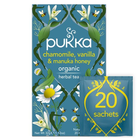 Pukka Pack of 4 x 40g Chamomile, Vanilla & Manuka Honey