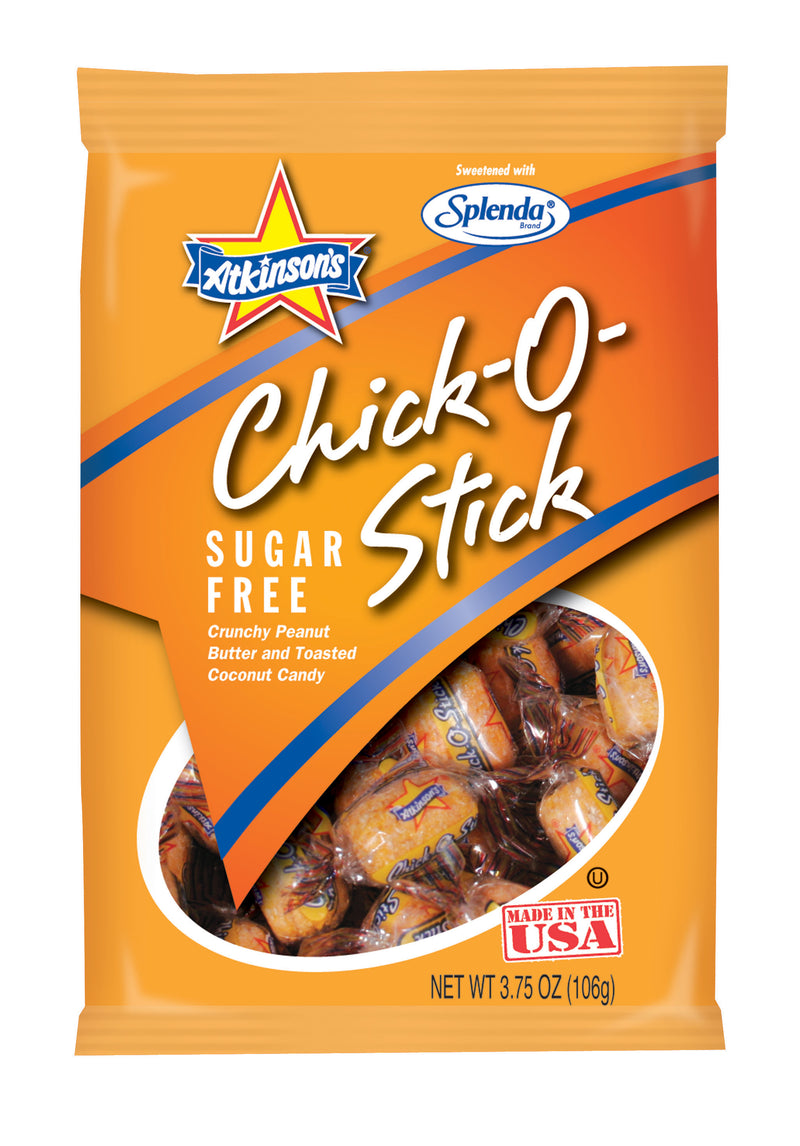 Atkinson Sugar Free Peg Bag - Chick-O-Stick - Crunchy Peanut Butter & Toasted Coconut - 106g