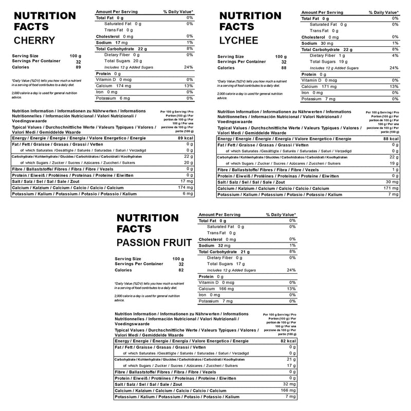 Bubble Blends - Cherry, Lychee & Passion Fruit Variety Pack | 3-Pack 450g