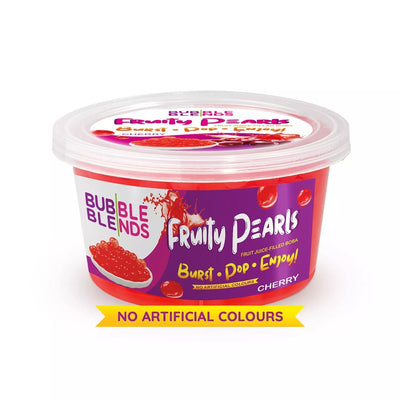 Bubble Blends - Cherry Popping Boba Fruit Juice Filled Pearls 450g x 12 Tubs