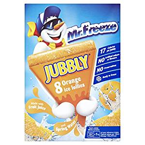 Jubbly Orange Ice Lollies 62ml