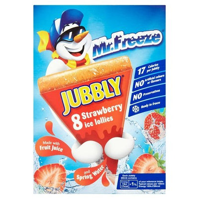 Jubbly Strawberry Ice Lollies 62ml