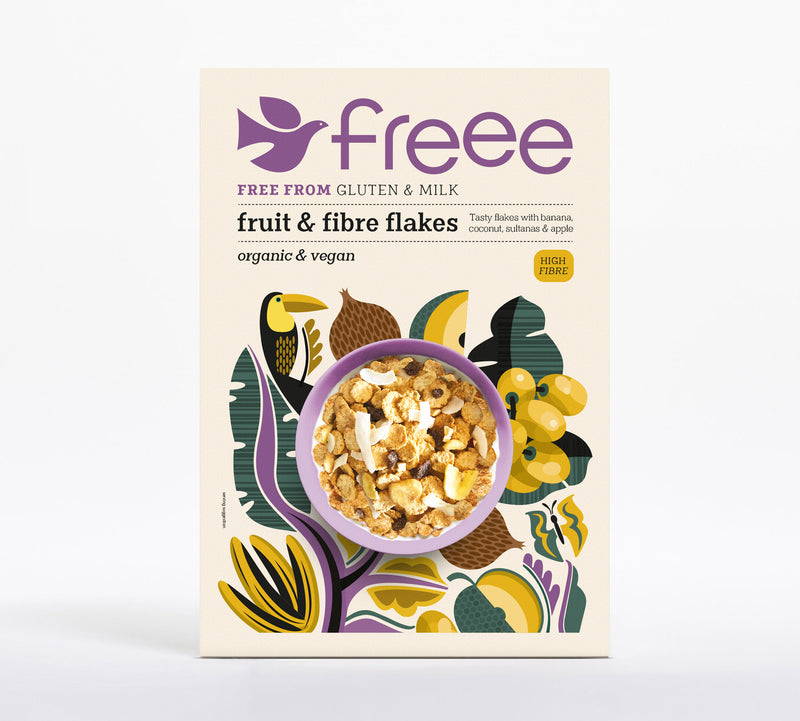 Doves Farm Gluten Free Organic Fruit & Fibre Flakes 375g