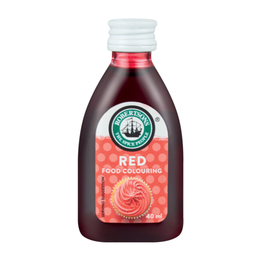 Robertsons Pack of 20 x 40ml Food Colouring Red