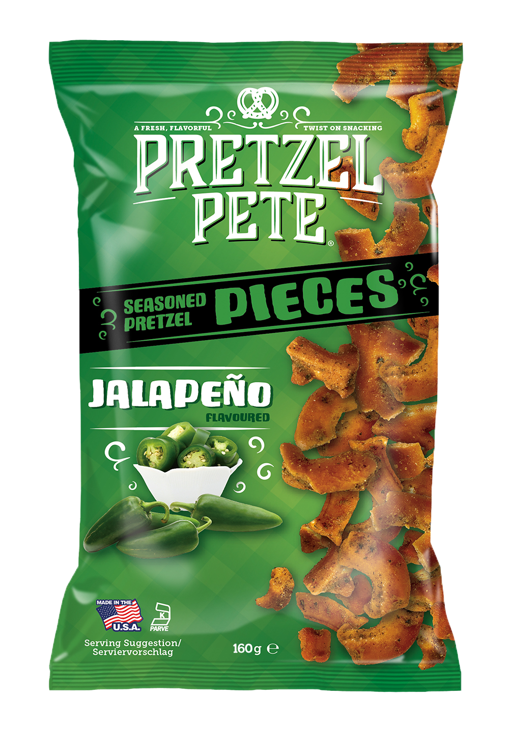 Pretzel Pete Jalapeno 160g Broadway Candy