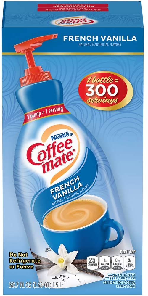 Coffee Mate Liquid French Vanilla Creamer Pump 1.5l
