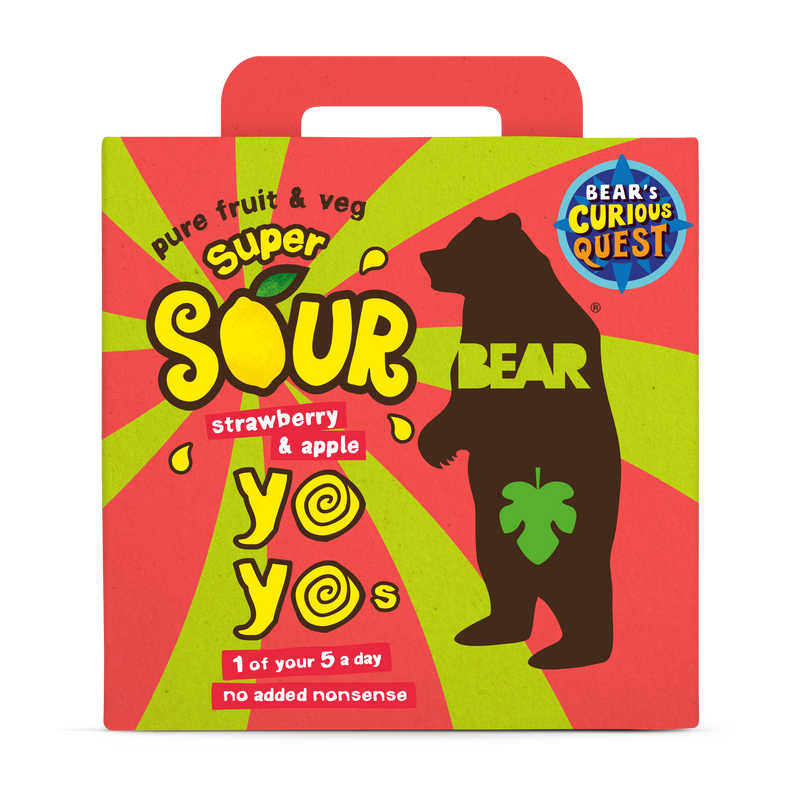 Bear Yoyo SOURS EXTREME MULTIPACK Strawberry 5 x 20g