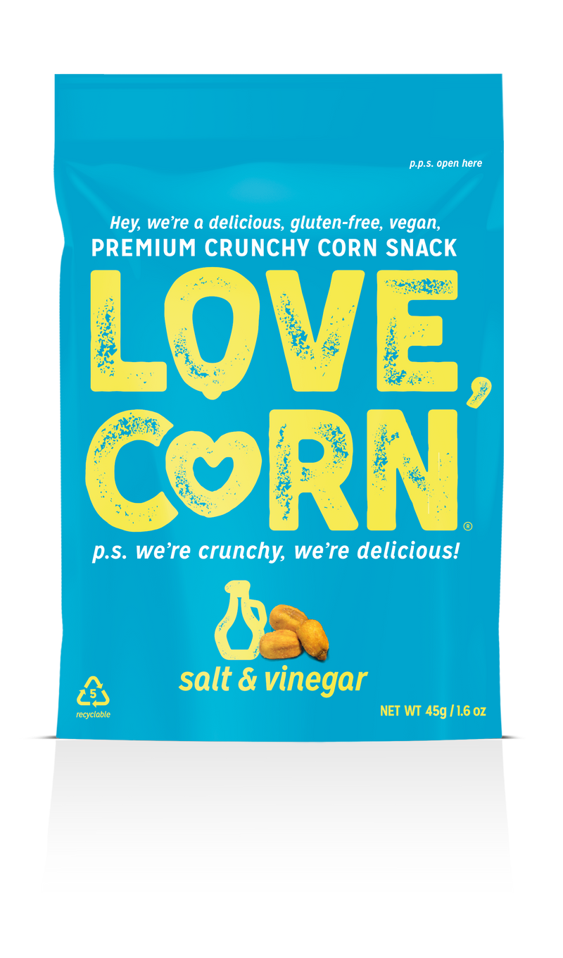 Love Corn Pack of 10 x 45g Salt & Vinegar