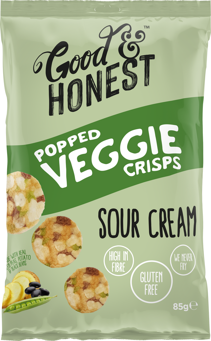 Good & Honest Chips Veggie Green Pea & Black Bean - Sour Cream 85g