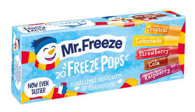 Mr Freeze Ice Pops - Assorted Flavours - 20 pops x 45ml