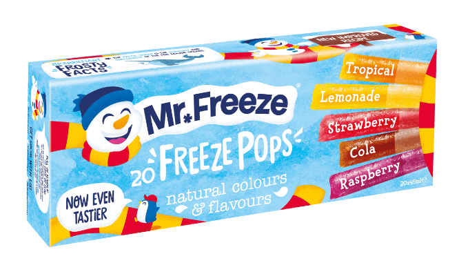 Mr Freeze Ice Pops - Assorted Flavours - 20 pops x 45ml