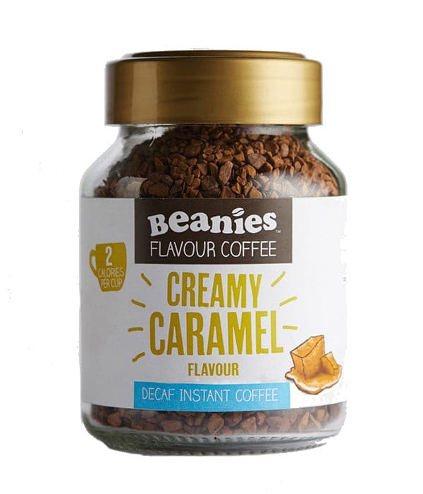 Beanies Creamy Caramel Flavoured Instant Coffee (DECAF) 50g