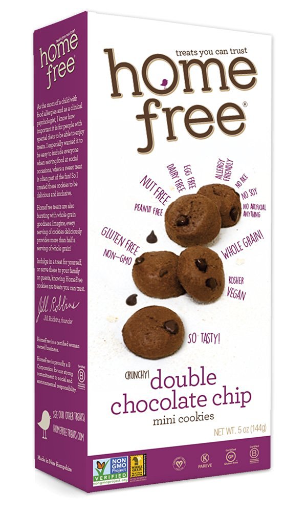 HomeFree Gluten Free Double Chocolate Chip Mini Cookie Box 144g