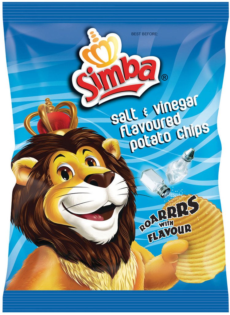 Simba Large Potato Chips Salt & Vinegar 120g