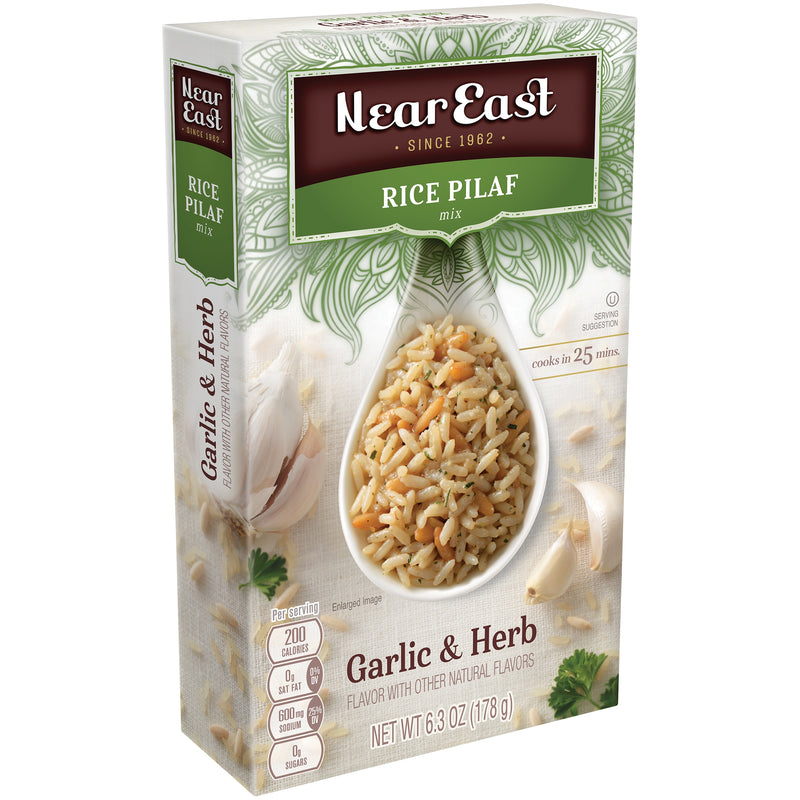 Near East Pack of 12 x 179g Pilaf Garlic & Herb
