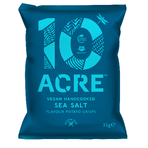 Ten Acre Pack of 20 x 35g SMALL Crisps Sea Salt