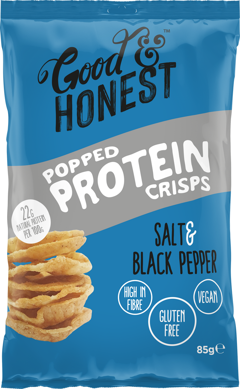 Good & Honest Chips Protein Salt & Black Pepper 85g