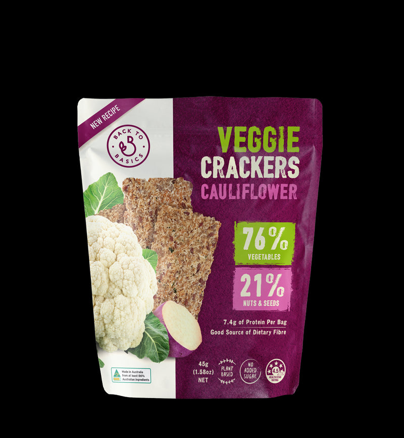 Back to Basics Veggie Cracker Cauliflower Sweet Potato 45g