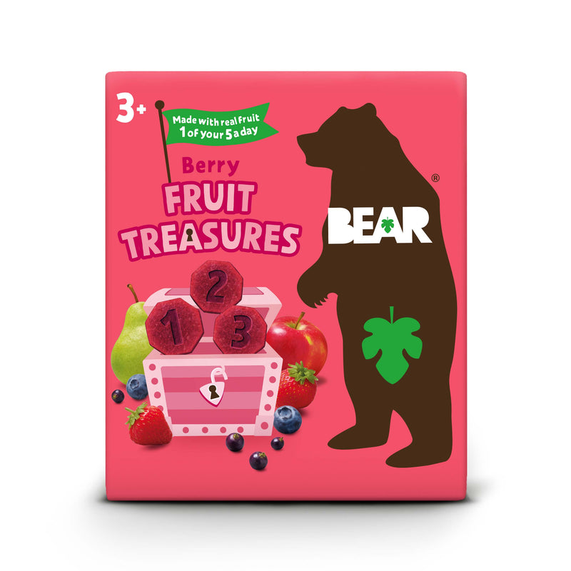 Bear Treasures Pack of 4 x 5 x 20g Berry
