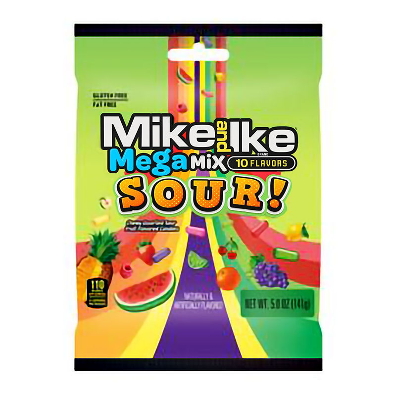 Mike & Ike  Mega Mix Sour Peg Bag 5oz 141g
