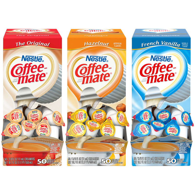 Coffee Mate Liquid Variety Pack Single Serve Creamer 50 x 11m