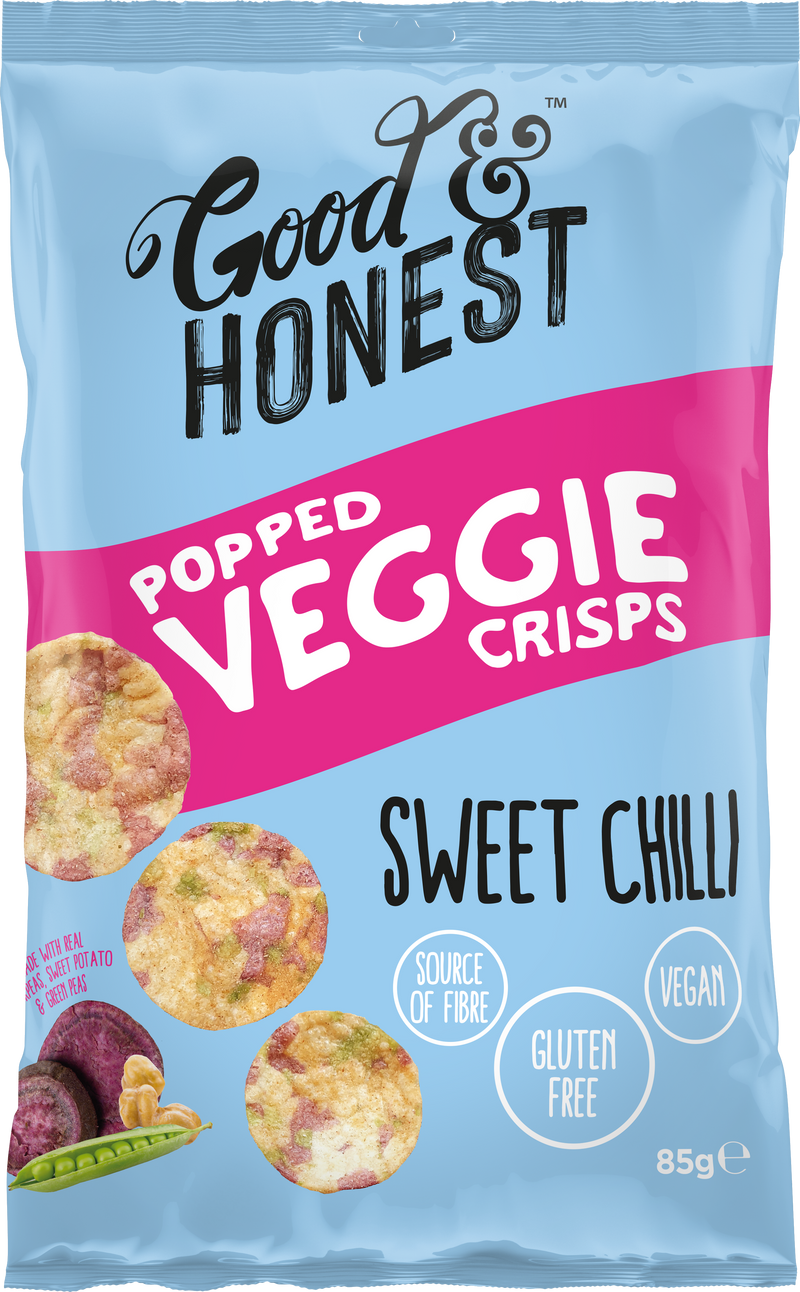 Good & Honest Chips Veggie Chickpea, Sweet Potato, Pea - Sweet Chilli 85g