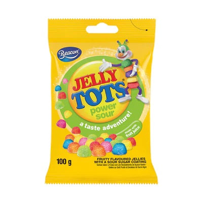 Beacon Pack of 40 x 100g Jelly Tots Power Sour