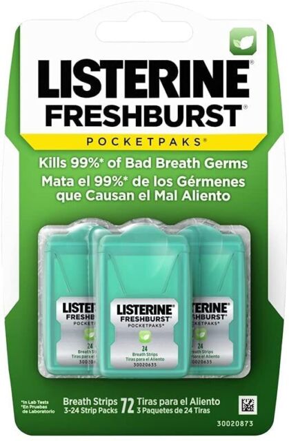 Listerine Freshburst Pocketpaks 3pk
