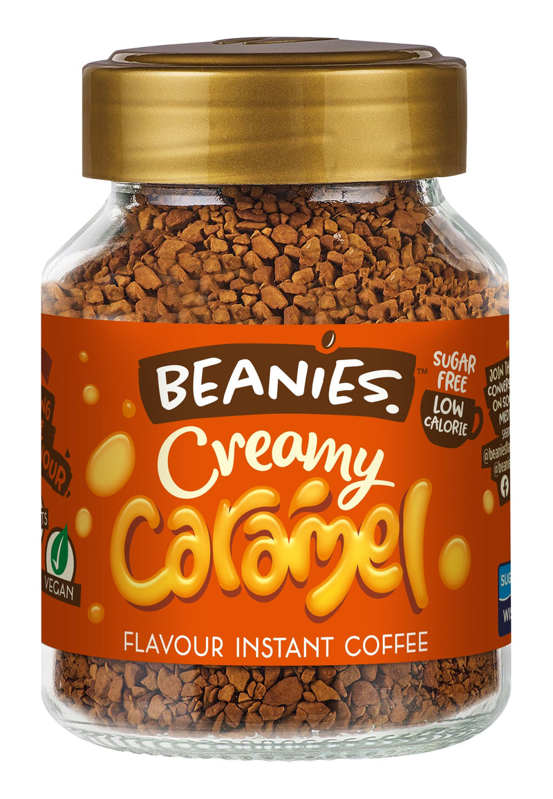 Beanies Creamy Caramel Flavoured Instant Coffee 50g