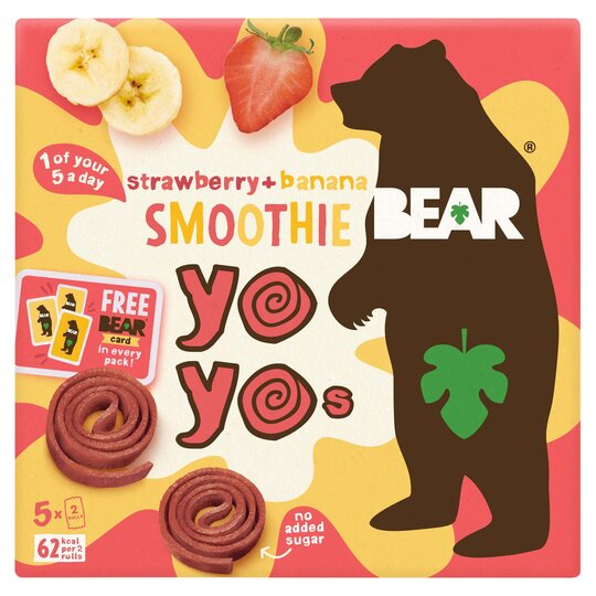 Bear Yoyo Strawberry Banana Smoothie 100g