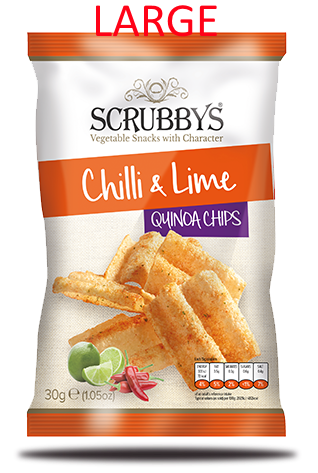 Scrubbys Large Quinoa Chilli & Lime Chips 80g ** Exp 30/04**