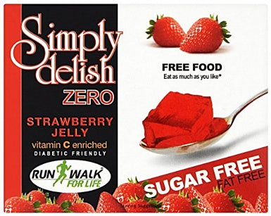 Simply Delish - Sugar-Free Jelly Dessert, Strawberry Flavour, 8g - Damaged