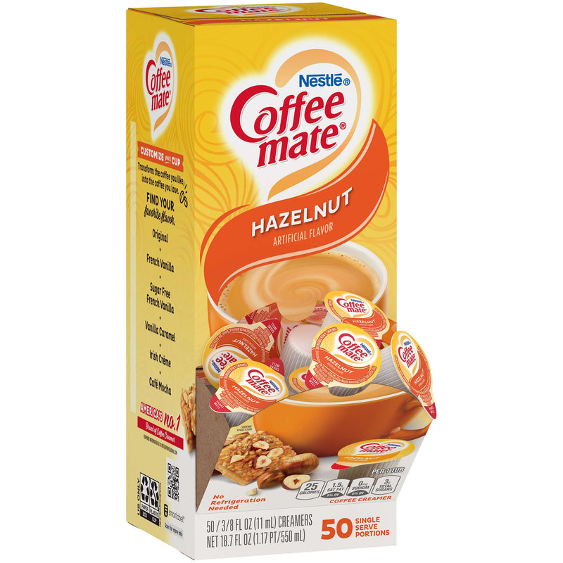 Coffee Mate Liquid Hazelnut Single Serve Creamer  50 x 11ml