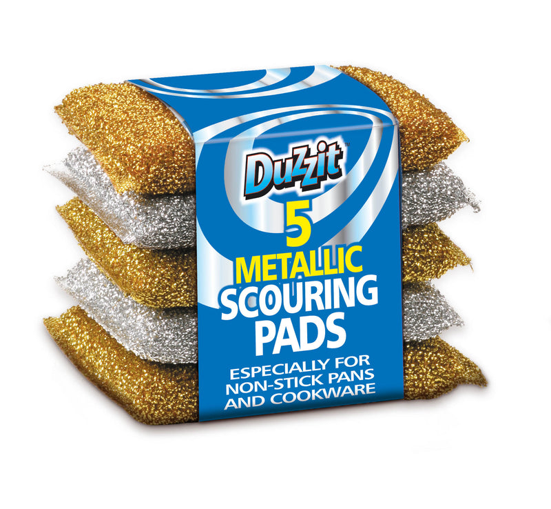 Metallic Scouring Pads 5Pk