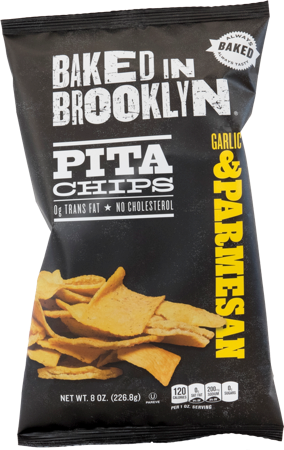 Baked In Brooklyn Parmesan & Garlic Pita Chips 170g