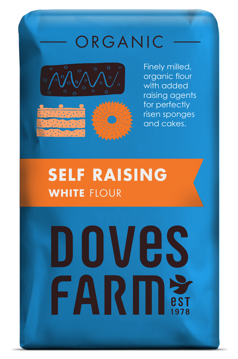 Doves Farm Pack of 5 x 1kg Organic Self Raising White Flour