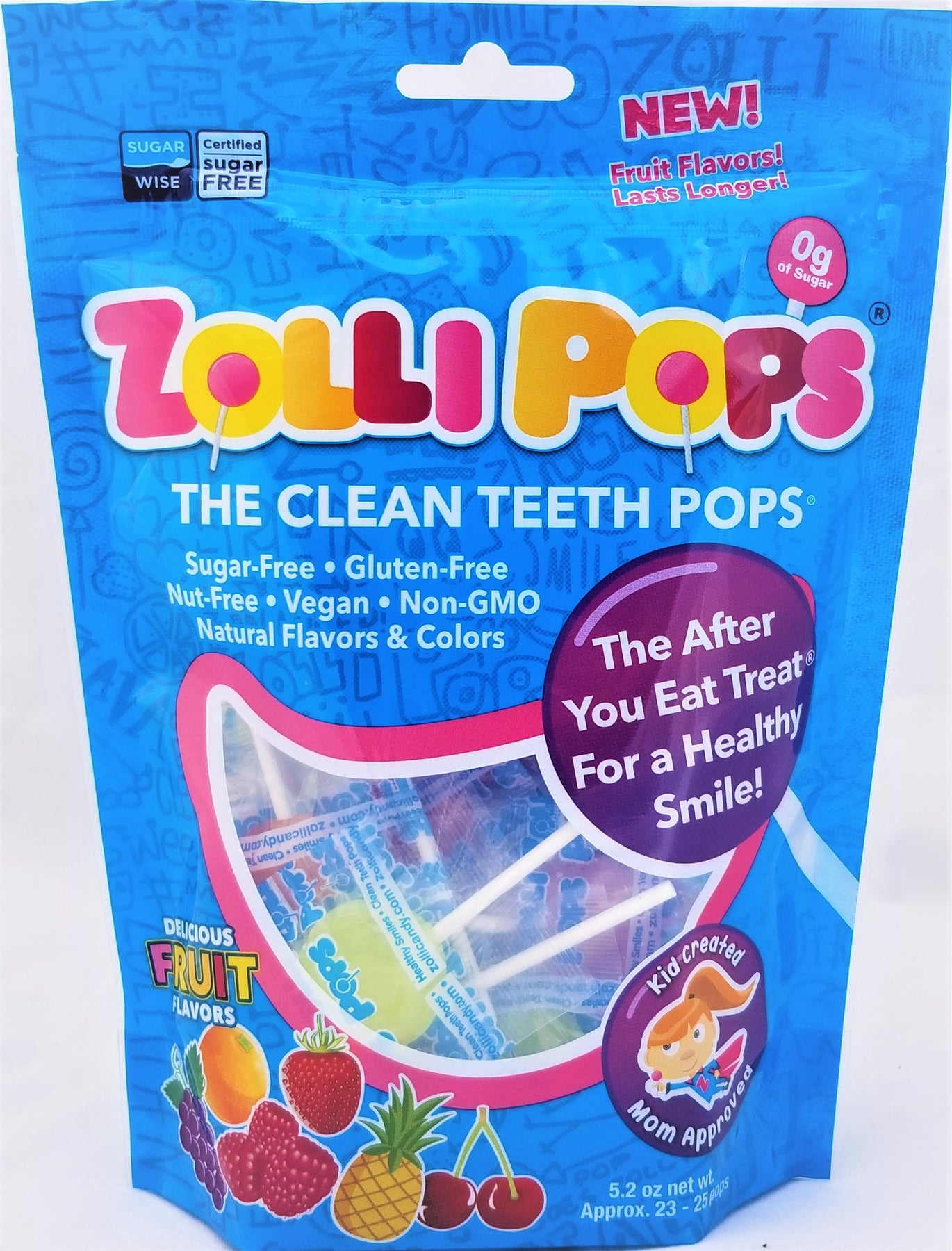 ZolliPops Sugar Free Lollipop 147g (5.2oz) Gluten Free Broadway Candy