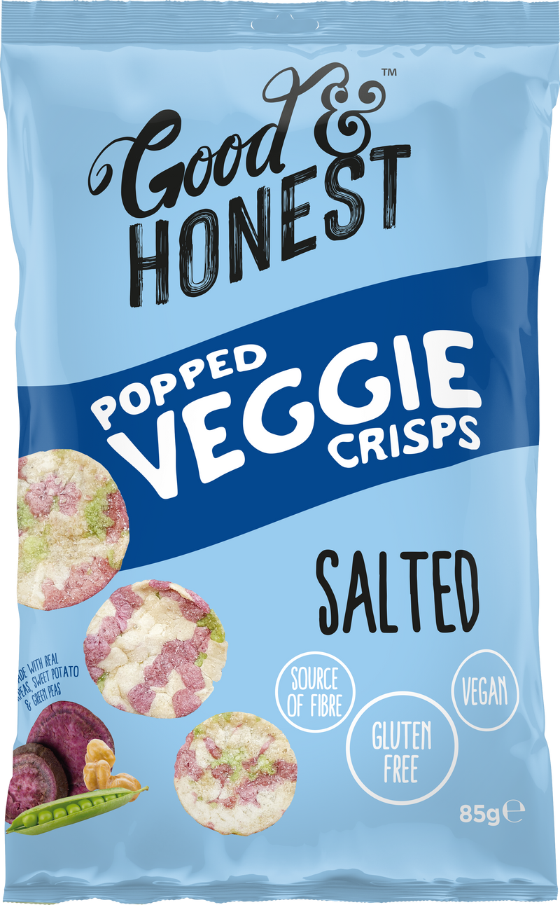 Good & Honest Chips Veggie Chickpea, Sweet Potato & Pea - Salted 85g