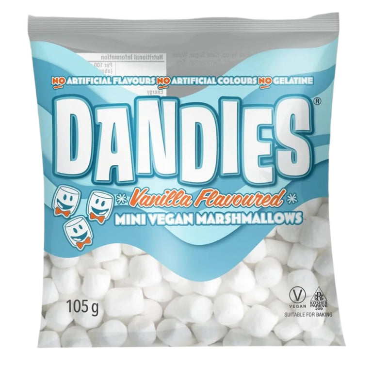 Dandies Pack of 20 x 105g Vegan Marshmallows Mini Vanilla