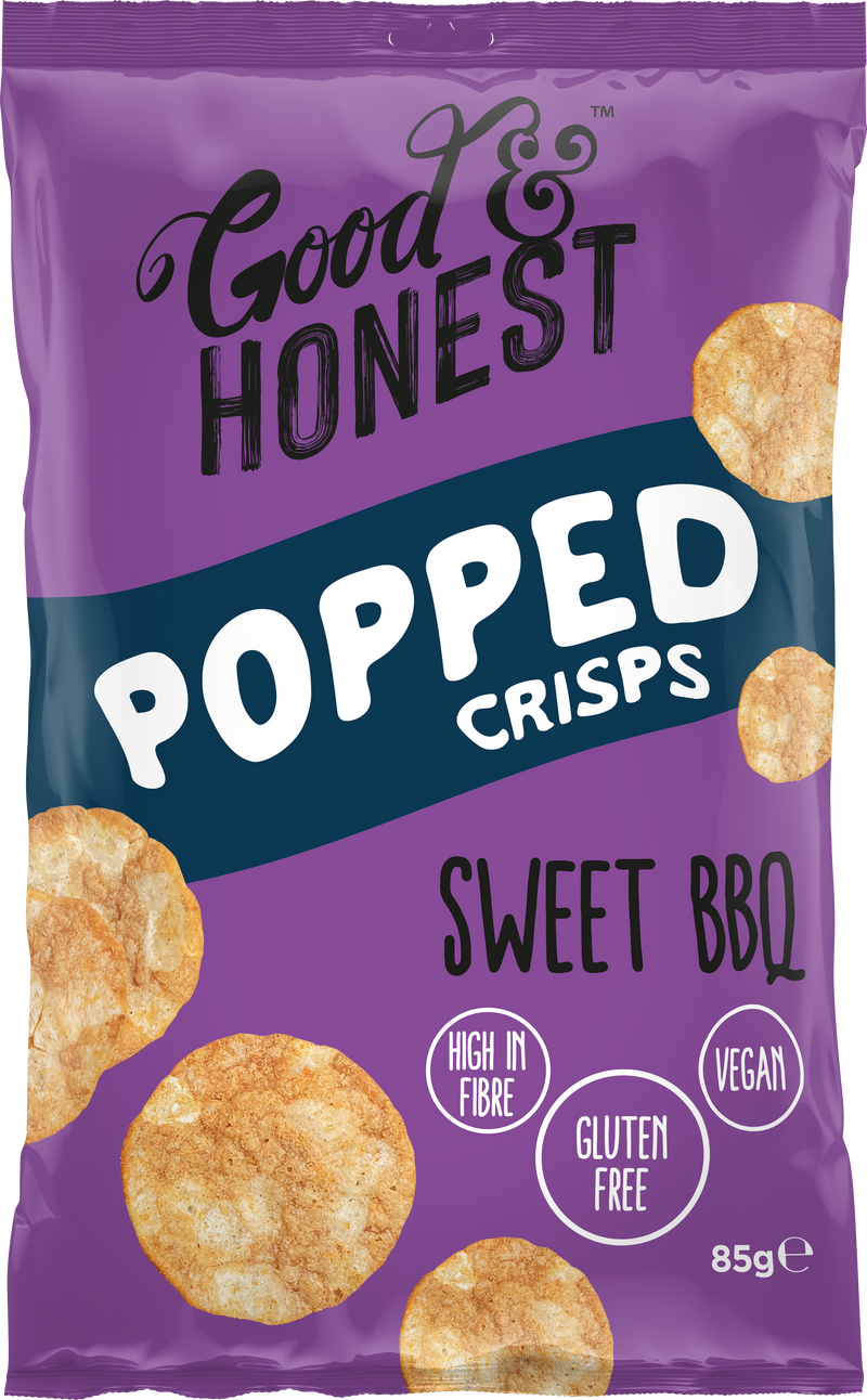 Good & Honest Pack of 8 x 85g Chips Core Sweet BBQ