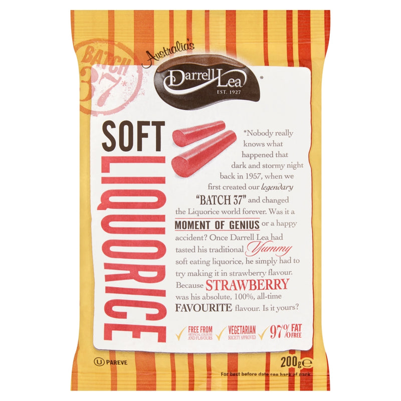 Darrell Lea Batch 37 Soft Liquorice (Strawberry) 200g