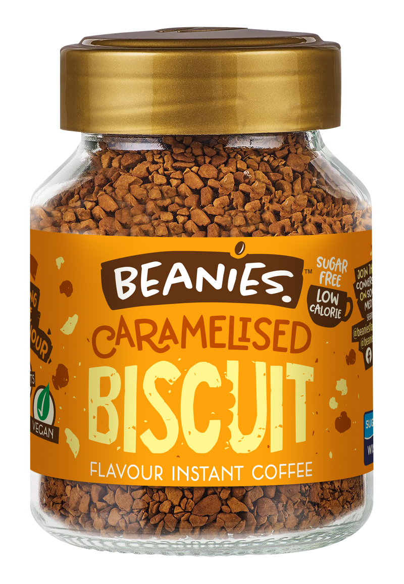 Beanies Caramelised Biscuit Flavoured Instant Coffee NK 50g