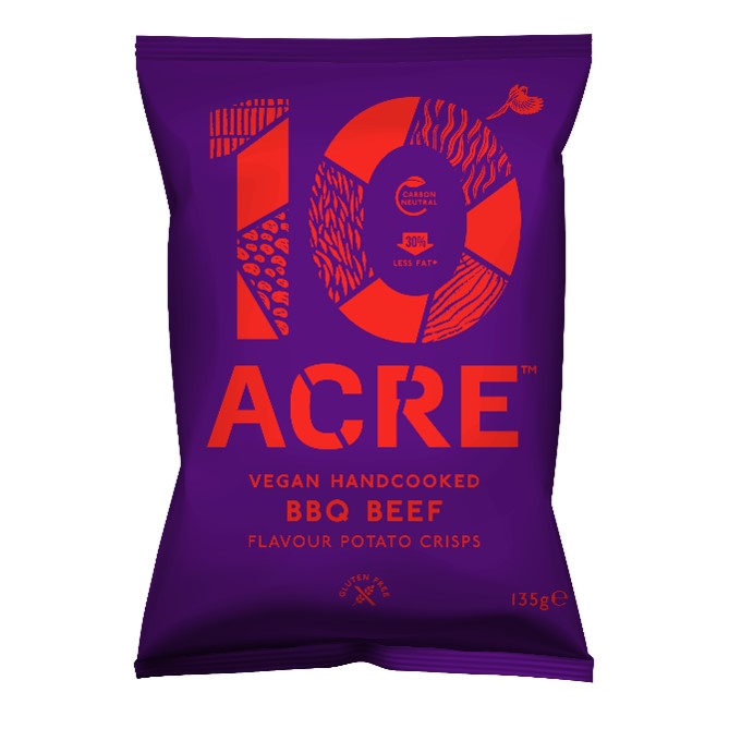 Ten Acre Pack of 10 x 135g LARGE Crisps BBQ Beef